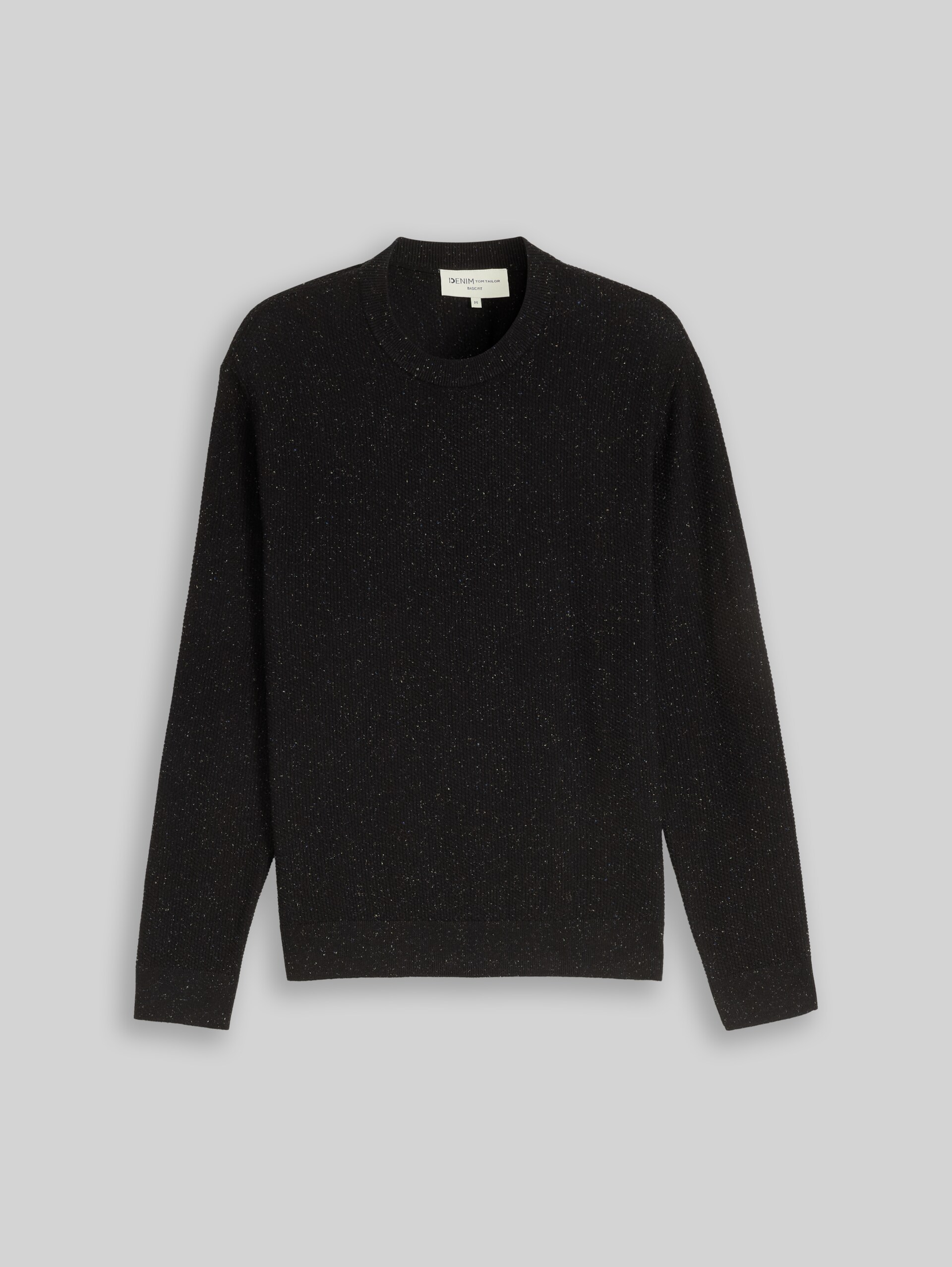 Pull en maille de coton - black multicolor nep