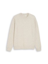 Sélectionné, Pull en maille de coton par Tom Tailor, blanc