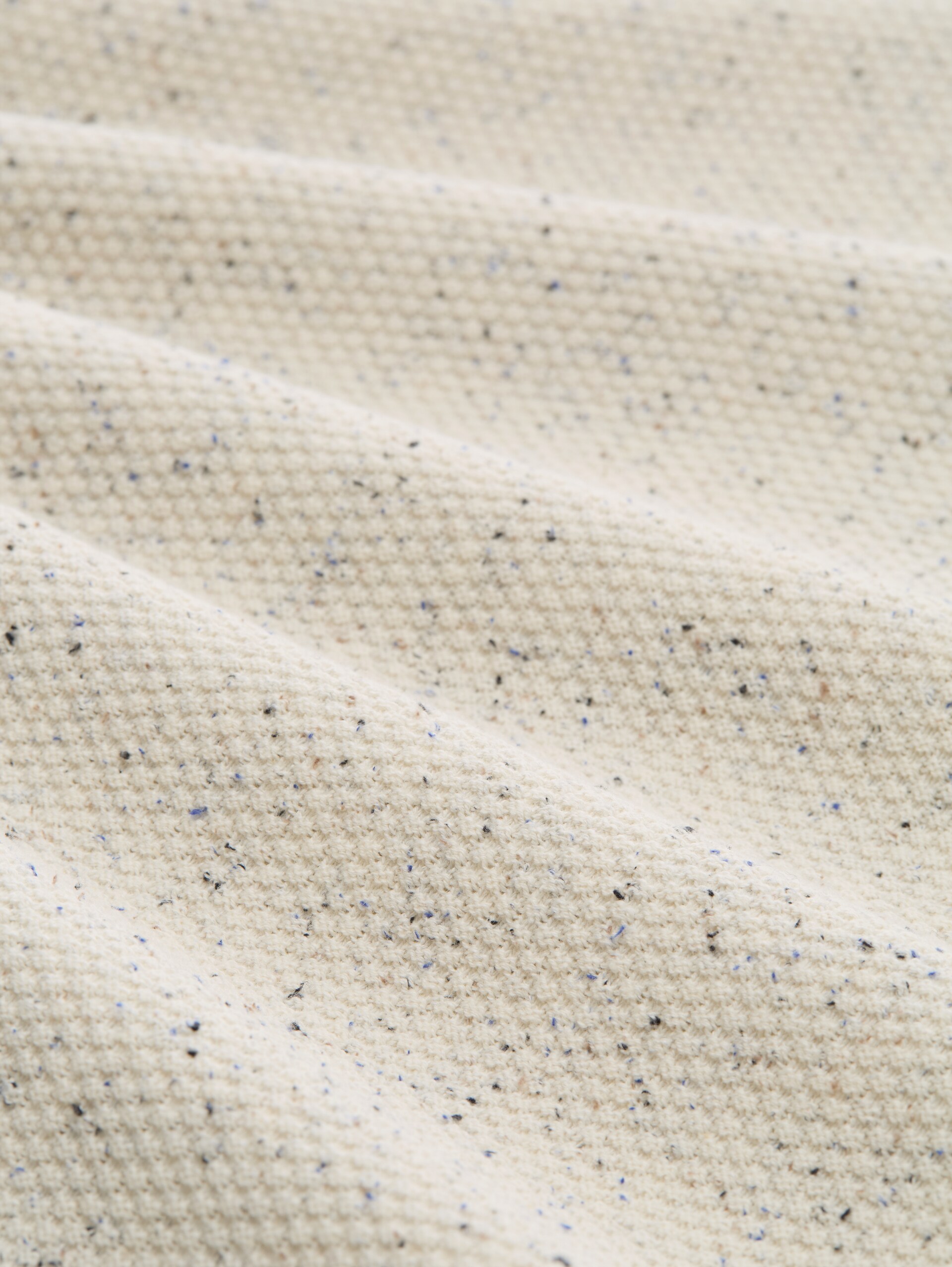 Pull en maille de coton - off white neps - Vue de la matière