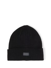Nicht ausgewählt, Beanie Mütze mit Logo-Badge von Tom Tailor, schwarz