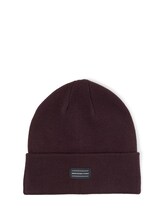 Ausgewählt, Beanie Mütze mit Logo-Badge von Tom Tailor, lila