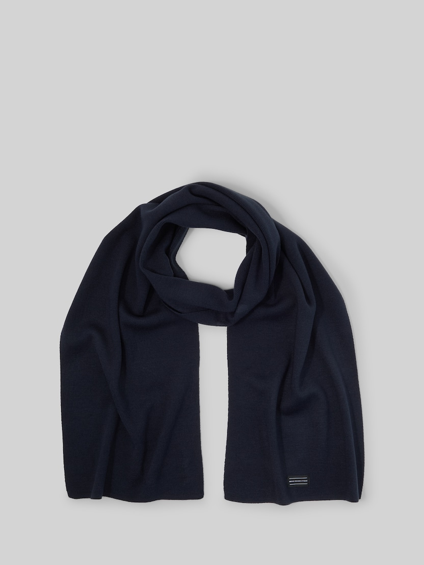 Schal mit Logo-Badge von Denim Male, sky captain blue