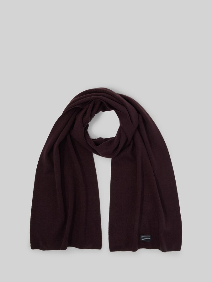 Sjaal met logobadge door Denim Male, dark plum