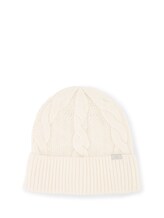 Nicht ausgewählt, Beanie Mütze mit Zopfmuster von Tom Tailor, braun