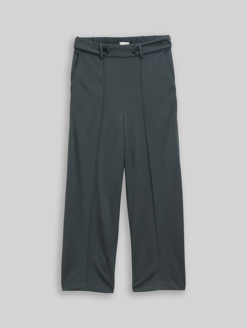 Culottes with elasticated waistband by Women, Darkest Olive