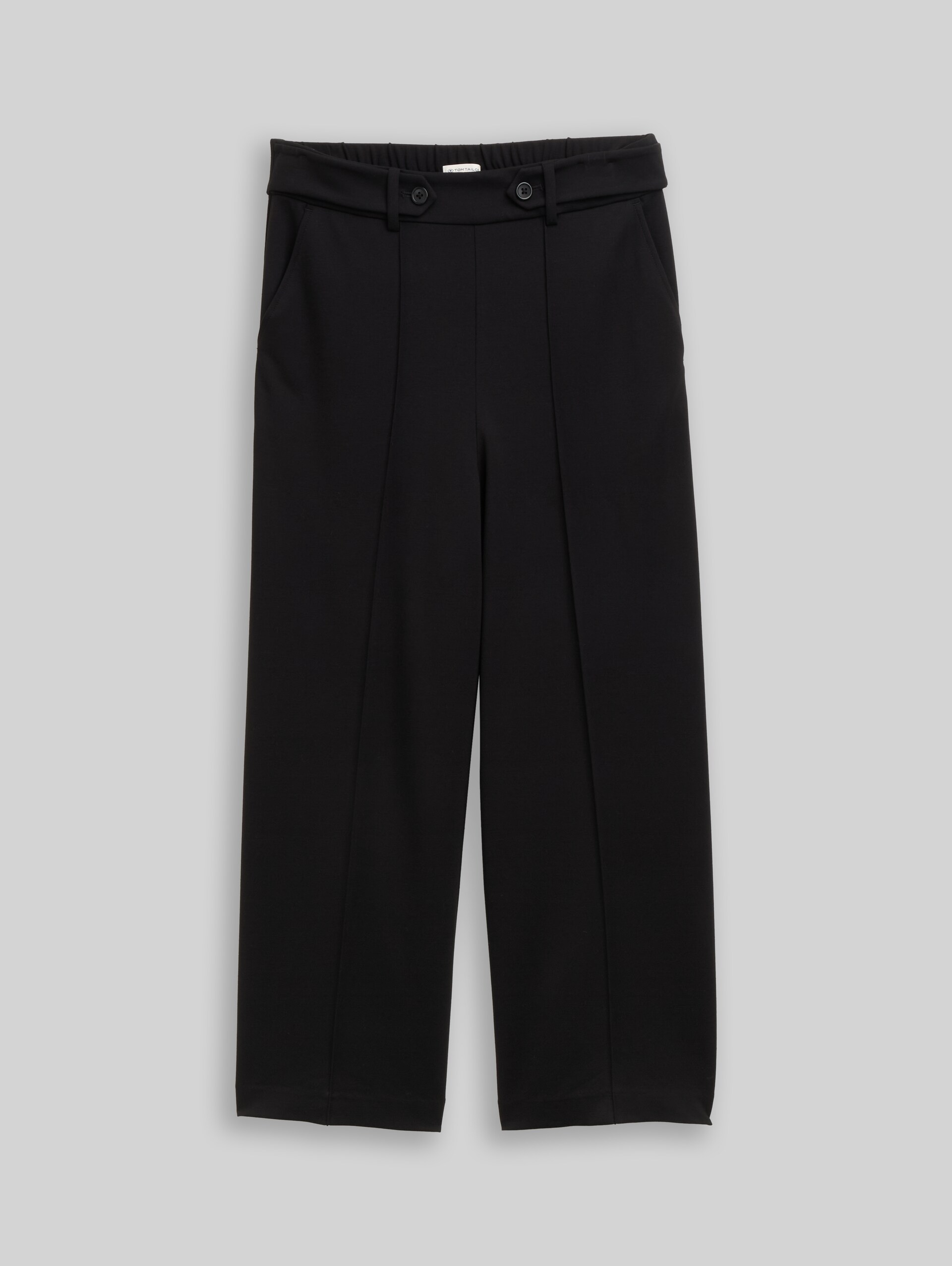 Culotte Hose mit elastischem Bund - deep black - Vorder-Produkt-Ansicht