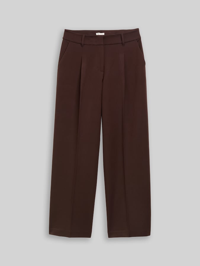 Broek met wijde pijpen door Women, java dark brown