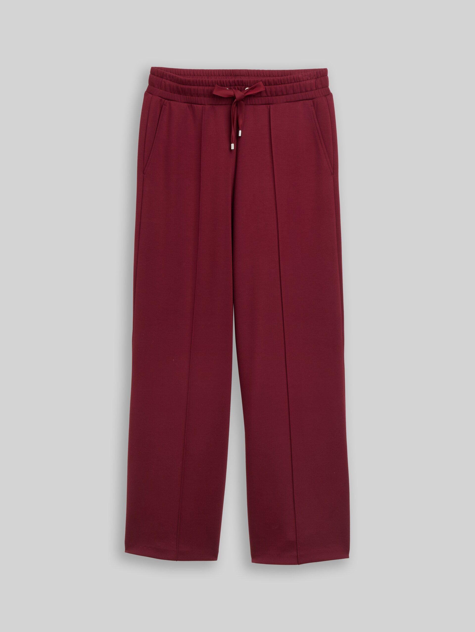 Pantalon en scuba à jambes larges - Preppy Plum - Vue de face du produit