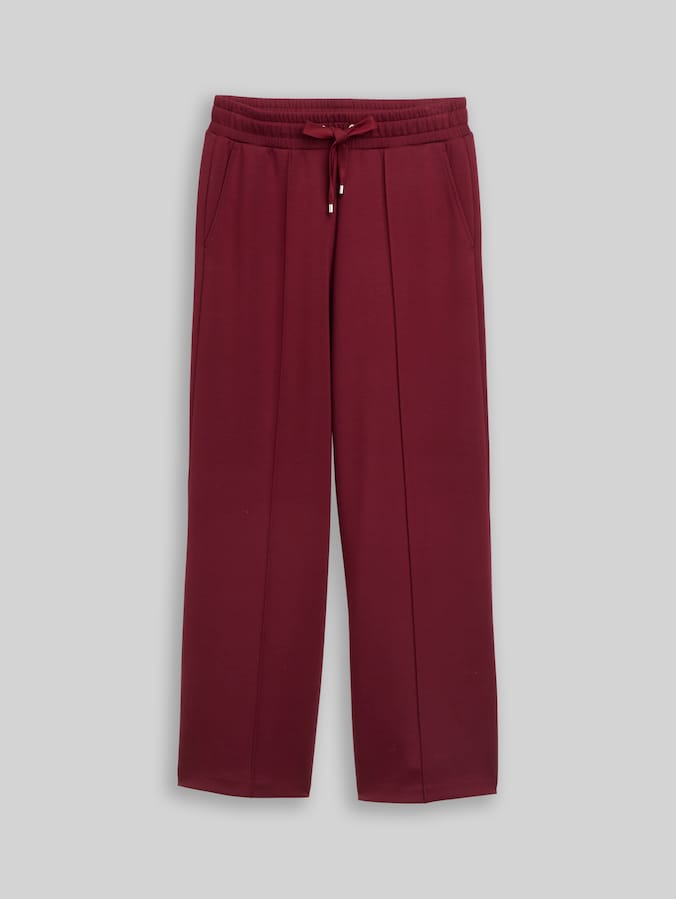 Wide leg scuba trousers by Women, Preppy Plum