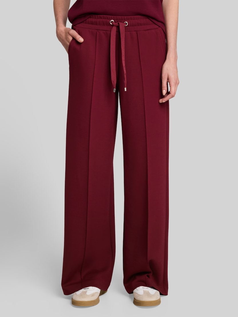 Scuba-broek met wijde pijpen door Women, Preppy Plum