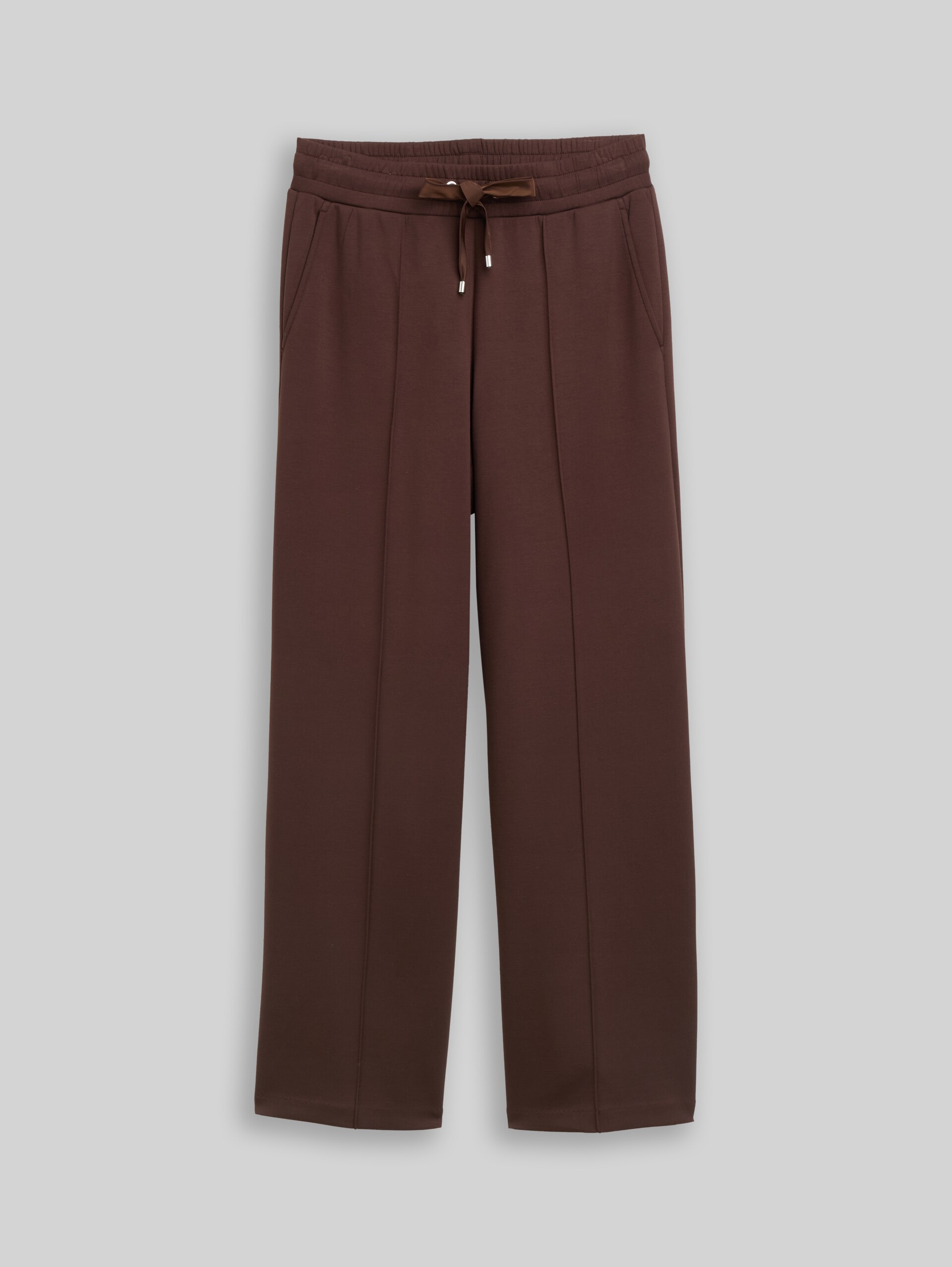 Wide Leg Scuba Hose - java dark brown - Vorder-Produkt-Ansicht