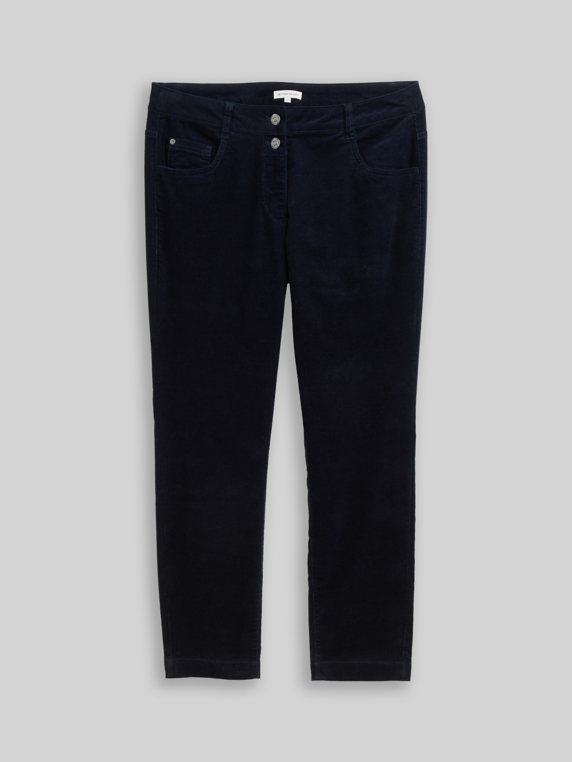 Tapered, relaxed corduroybroek - sky captain blue - Product vooraanzicht