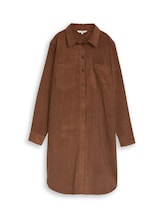 Geselecteerd, Corduroy jurk met steekzakken door Tom Tailor, bruin