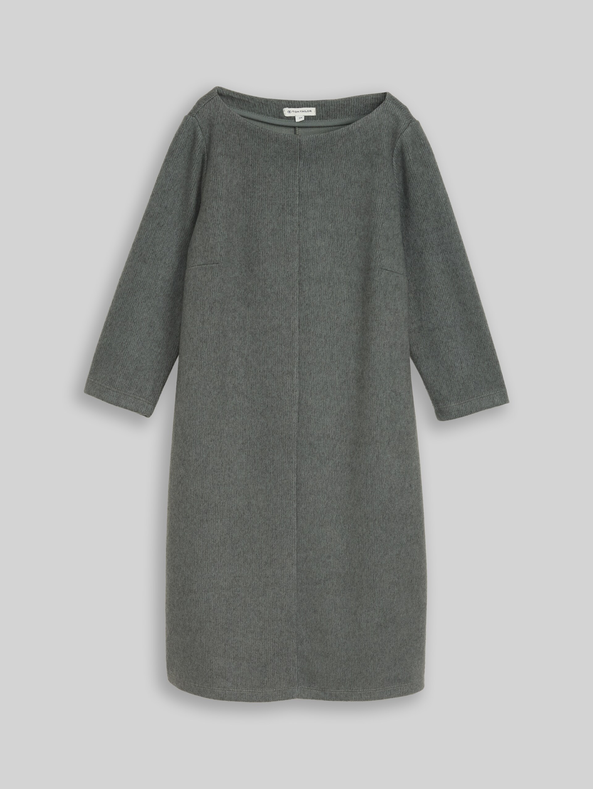 Robe confortable à effet chiné - dark olive melange - Vue de face du produit