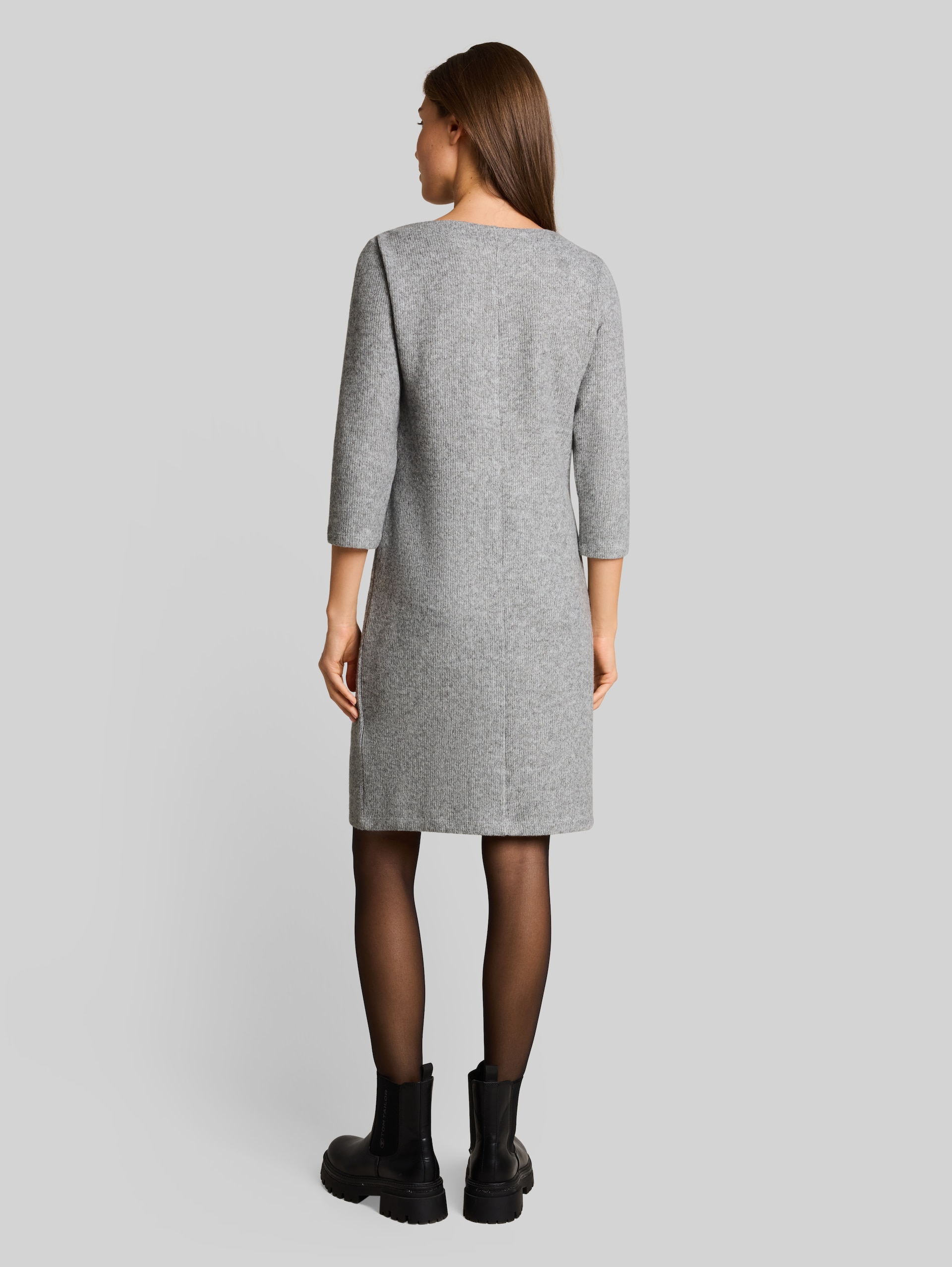 Robe confortable à effet chiné - soft grey melange - Vue arrière du modèle