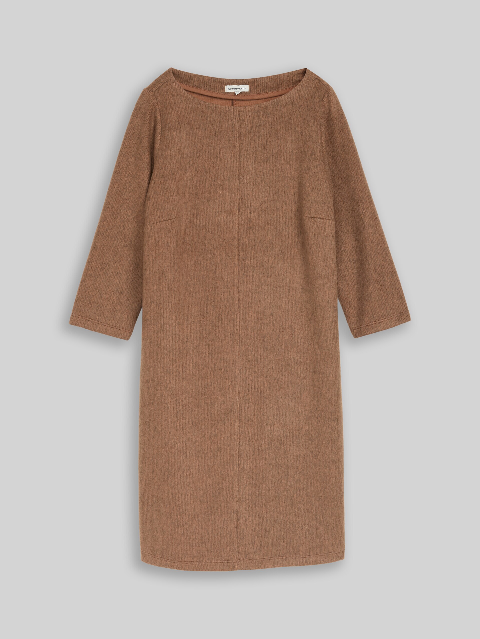 Robe confortable à effet chiné - mid camel melange - Vue de face du produit