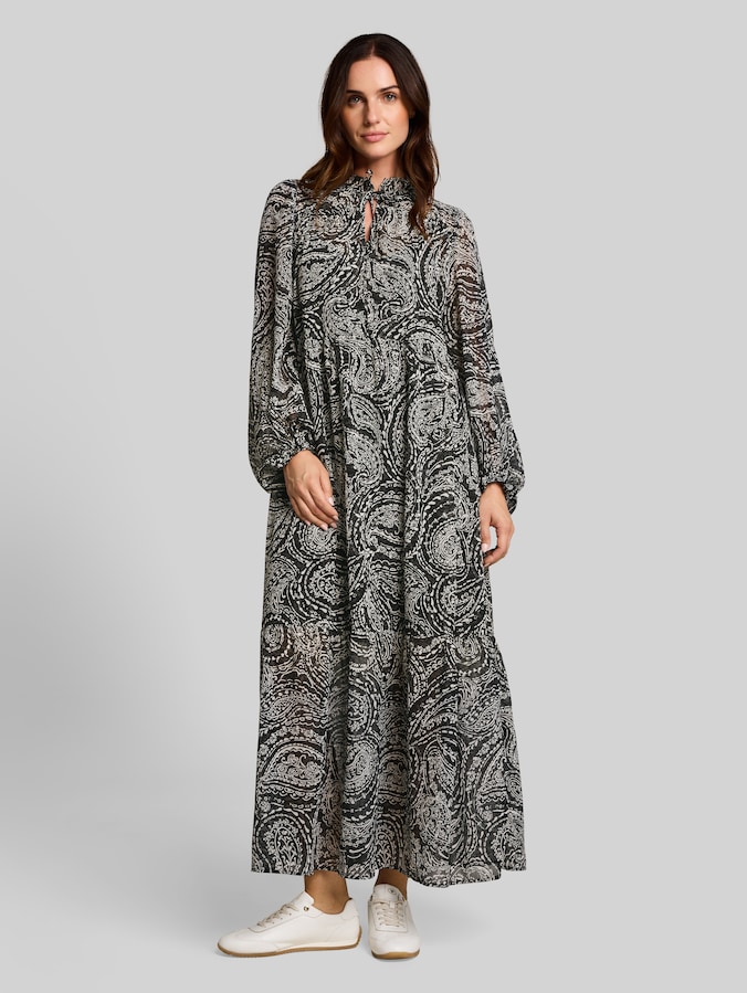 Loose Fit Maxi-Kleid mit Paisley-Muster von Women, black paisley
