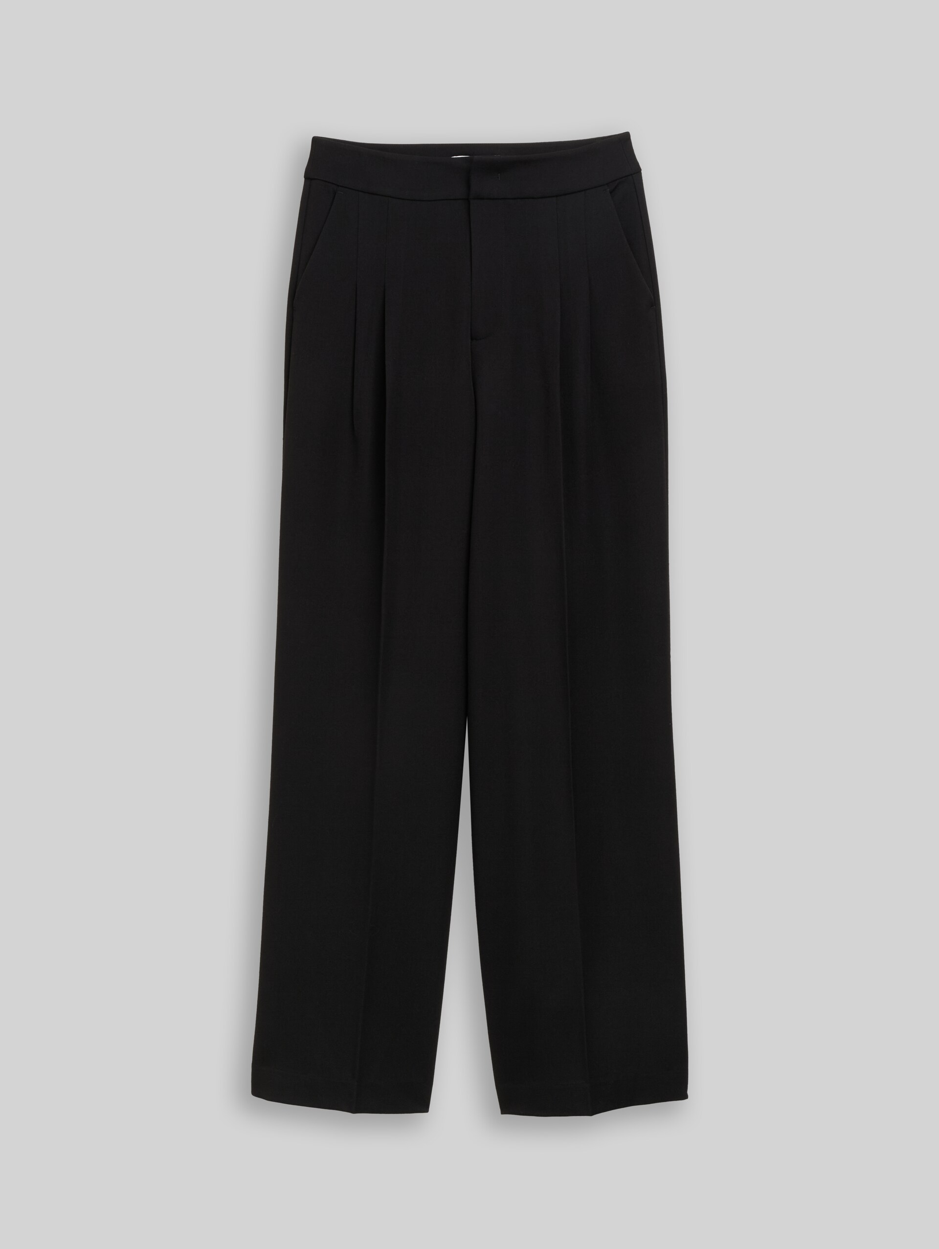 Wide Leg Hose - deep black - Vorder-Produkt-Ansicht