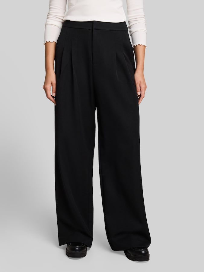 Wide Leg Hose von Denim Female, deep black