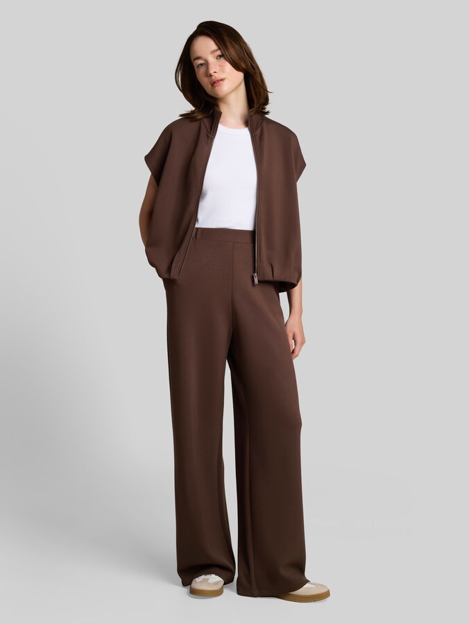 Pantalon large style scuba par Denim Female, cool dark brown
