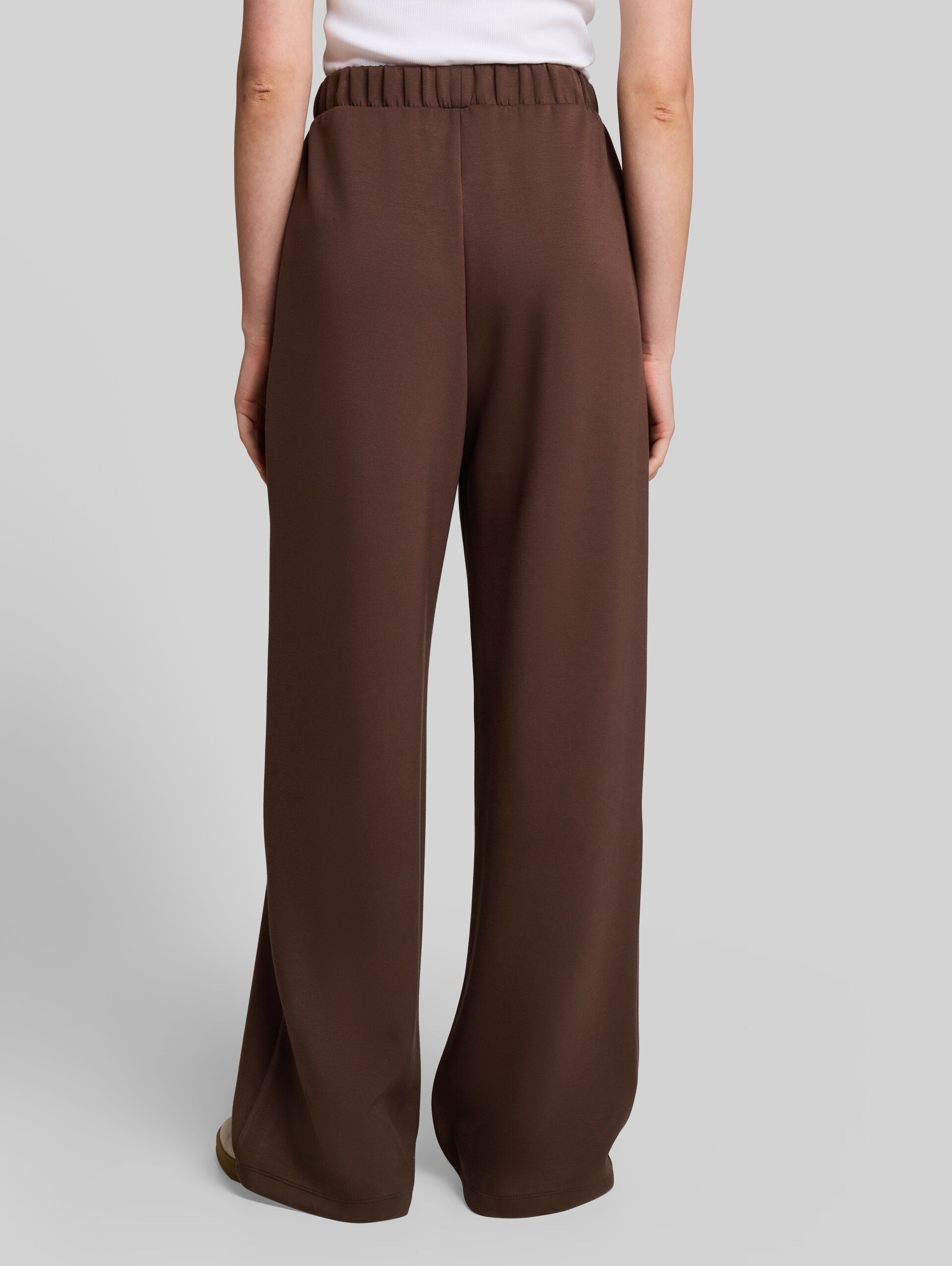 Scuba-broek met wijde pijpen - cool dark brown - Neklijn model-achteraanzicht