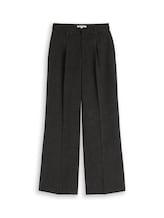 Geselecteerd, Broek met wijde pijpen en strijkvouw door Tom Tailor, grauw
