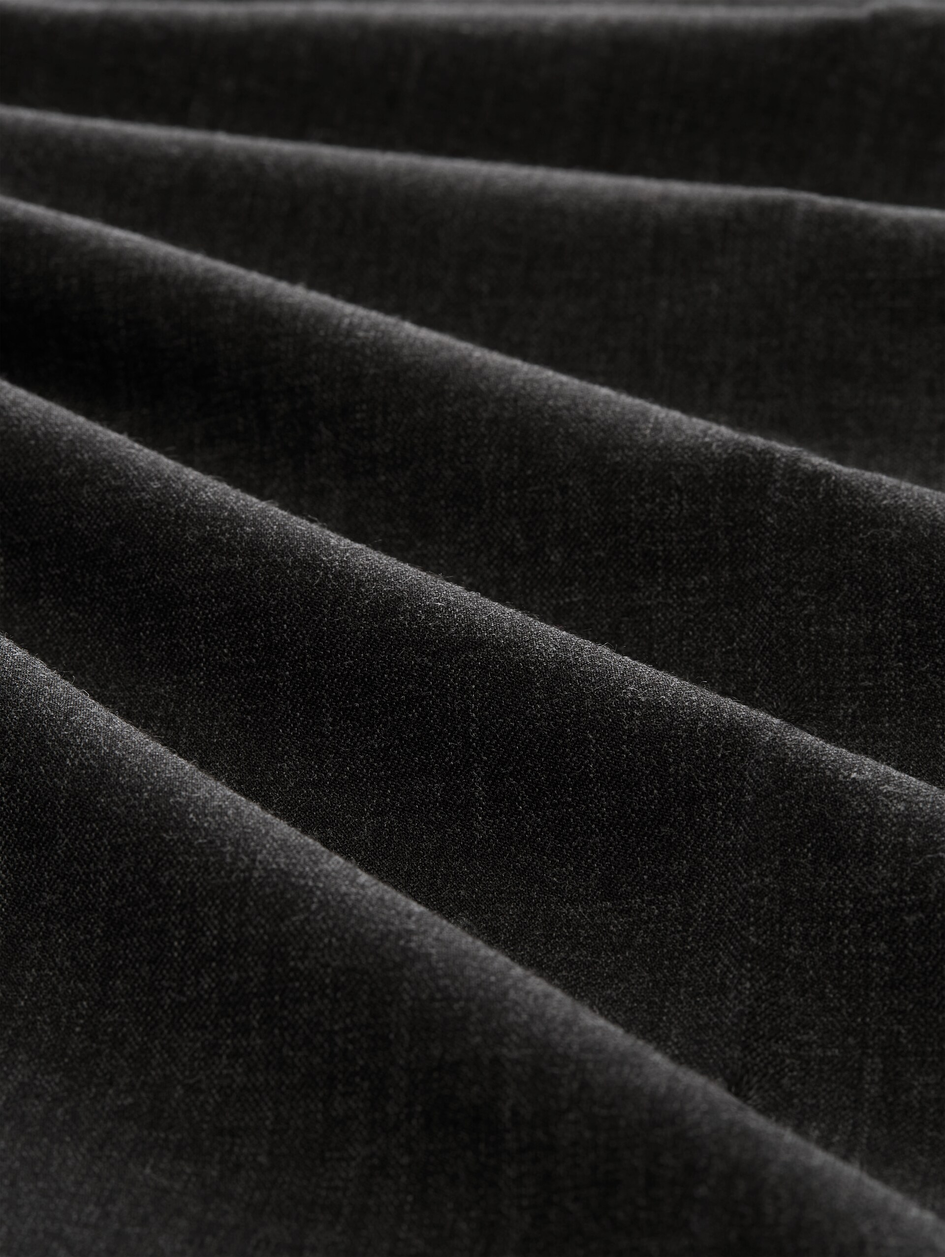 Broek met wijde pijpen en strijkvouw - Shale Grey Melange - Materiaalweergave