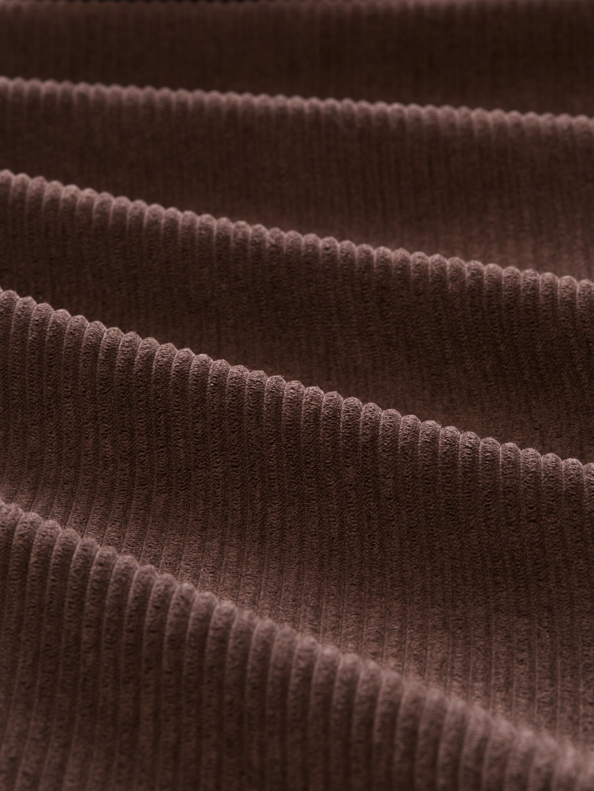 Barrel Cordhose mit Kordelzug - cool dark brown - Material-Ansicht