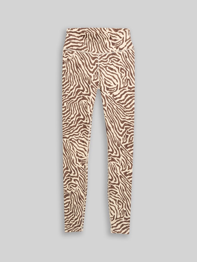 Trousers 1/1 par Denim Female, brown beige zebra print