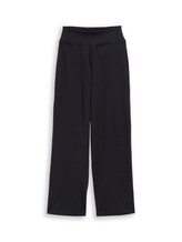 Niet geselecteerd, Sportbroek met wijde pijpen door Tom Tailor, zwart