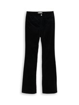 Ausgewählt, Flared Samthose von Tom Tailor, schwarz