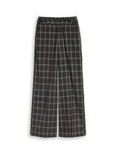 Sélectionné, Pantalon large avec motif à carreaux par Tom Tailor, gris