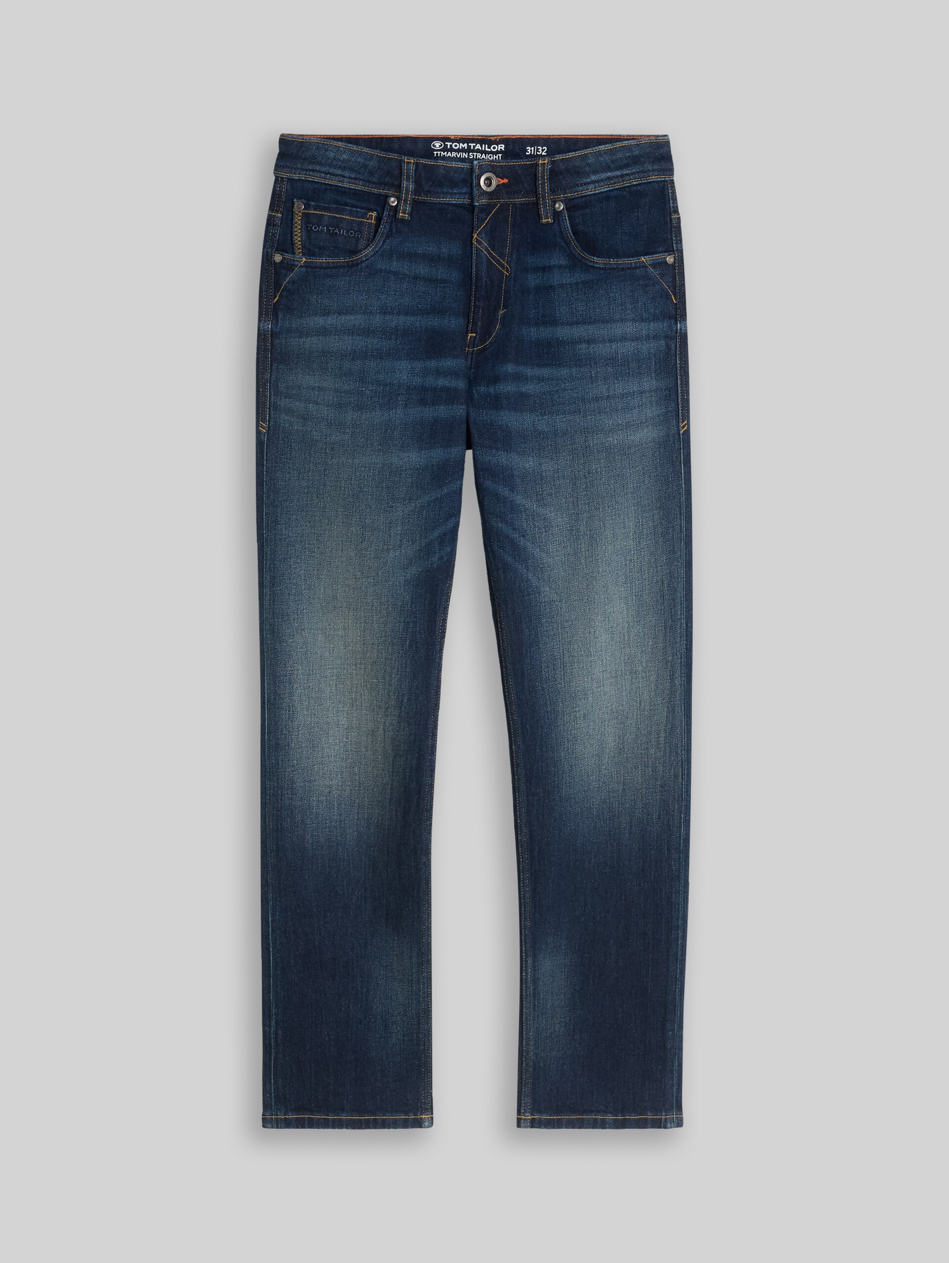 TTMARVIN STRAIGHT-jeans met stretch - heavy used dark blue denim - Product vooraanzicht