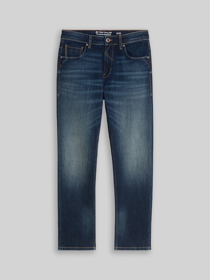 TTMARVIN STRAIGHT-jeans met stretch door Men, heavy used dark blue denim