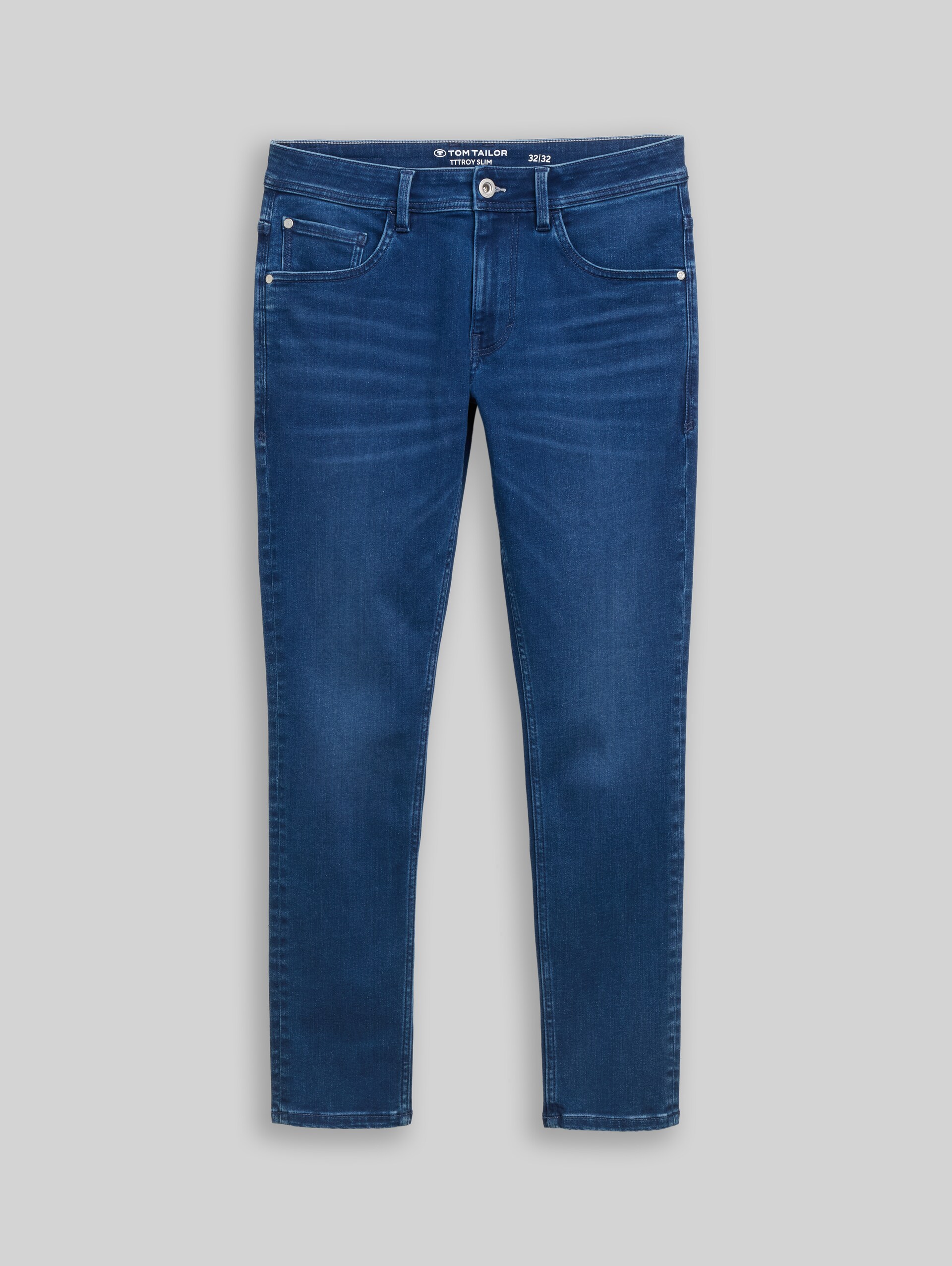 TTTROY SLIM Jeans - mid stone bright blue denim - Material-Ansicht