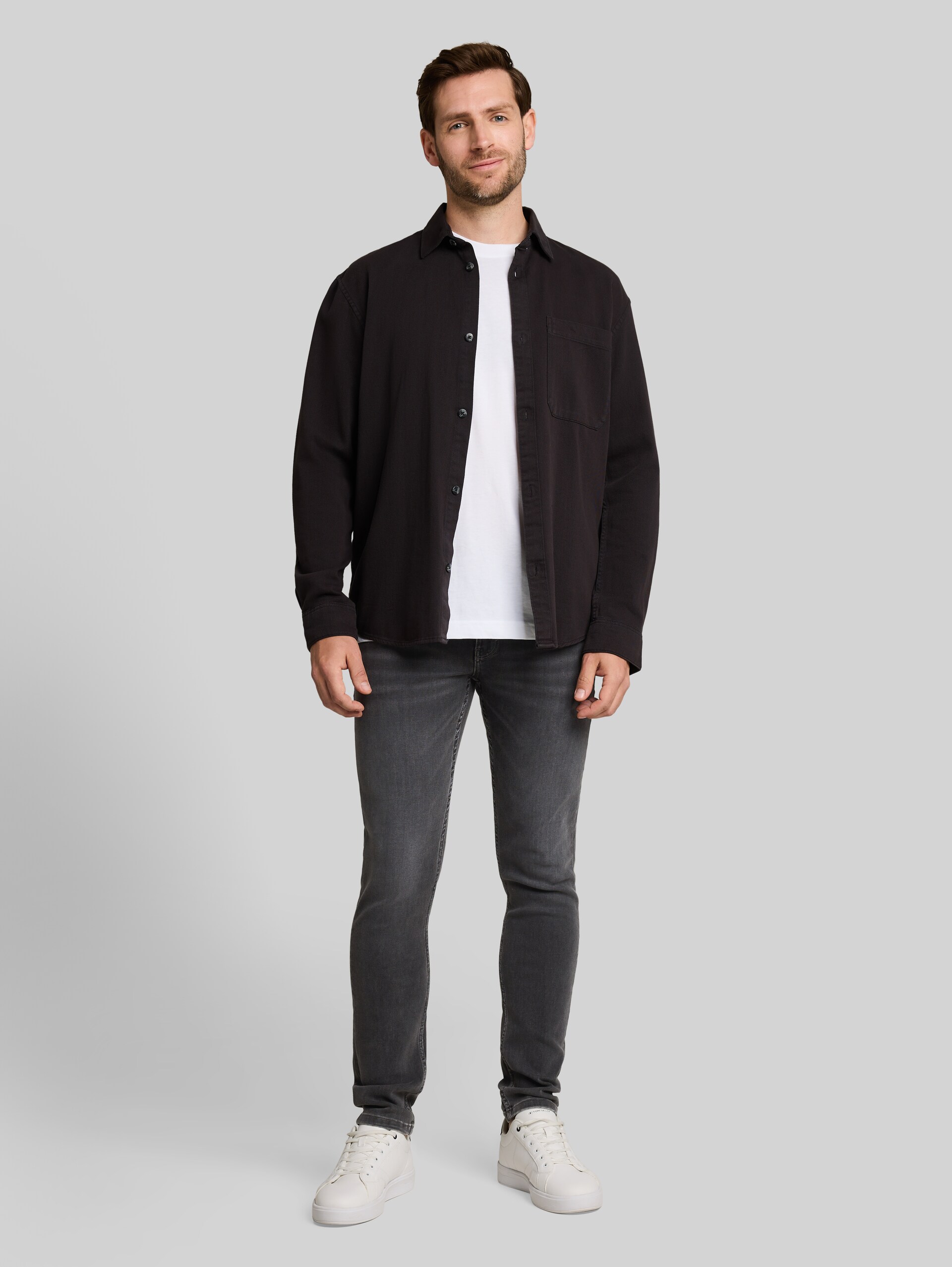 TTTROY SLIM Jeans - clean dark stone grey denim