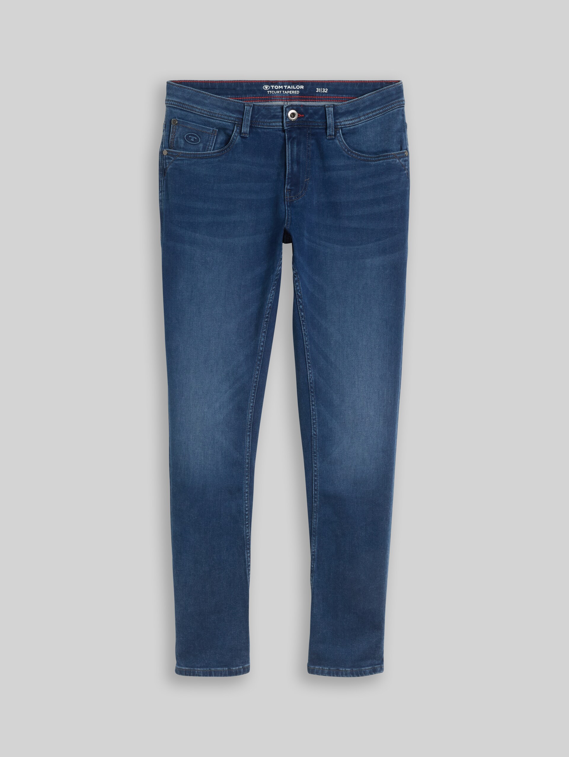 TTCURT TAPERED jeans met stretch - Used Mid Stone Blue Denim - Product vooraanzicht