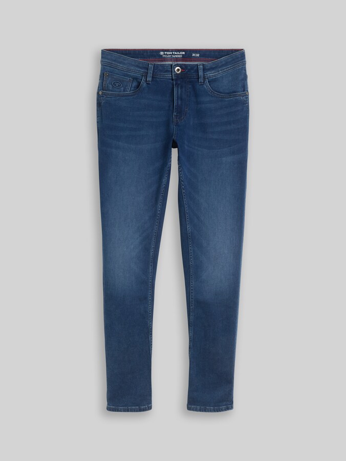TTCURT TAPERED Jeans mit Stretch von Men, Used Mid Stone Blue Denim