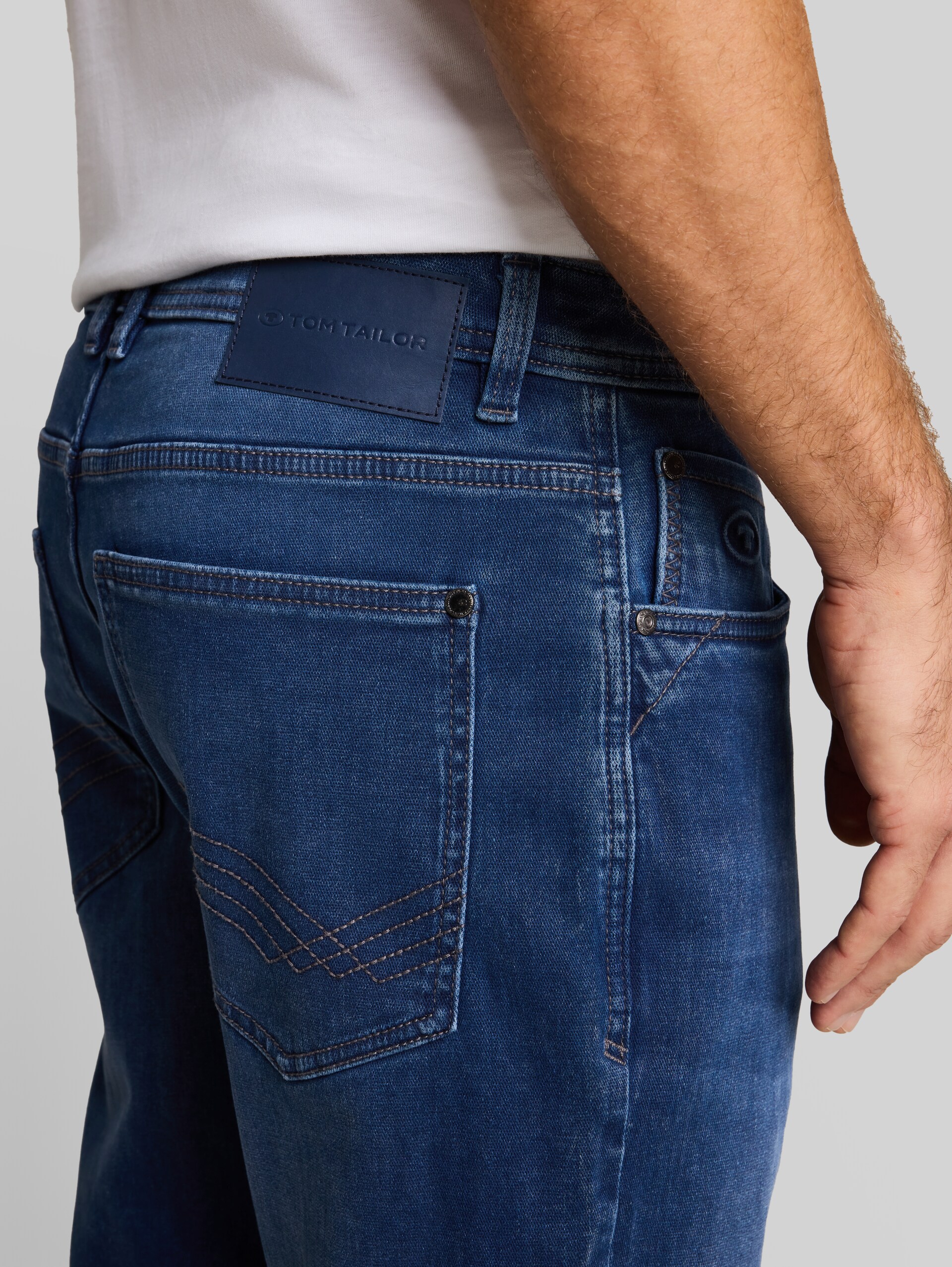 Denim Long 1/1 - Used Mid Stone Blue Denim - Vue détaillée du modèle