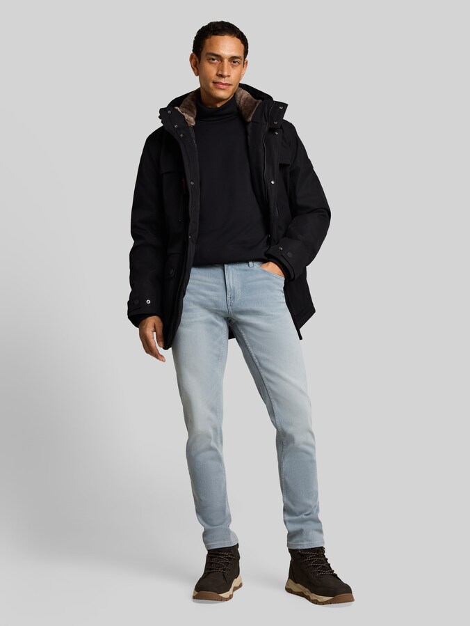TTCURT : jean fuselé stretch par Men, light stone blue grey denim