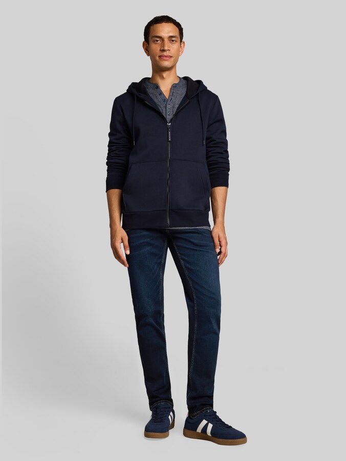 TTCURT : jean fuselé stretch par Men, dark stone blue black denim