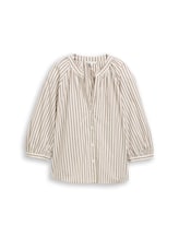 Ausgewählt, Bluse mit Streifenmuster von Tom Tailor, weiß