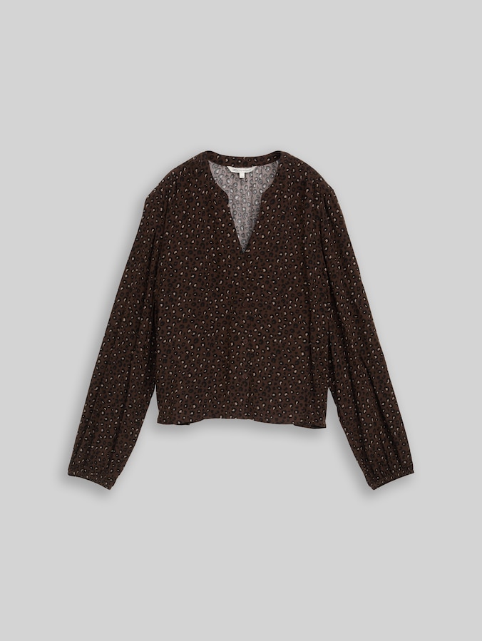 Chemisier à motifs par Denim Female, brown black leo print