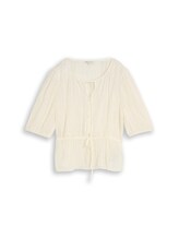 Ausgewählt, Bluse mit Schleifen von Tom Tailor, weiß