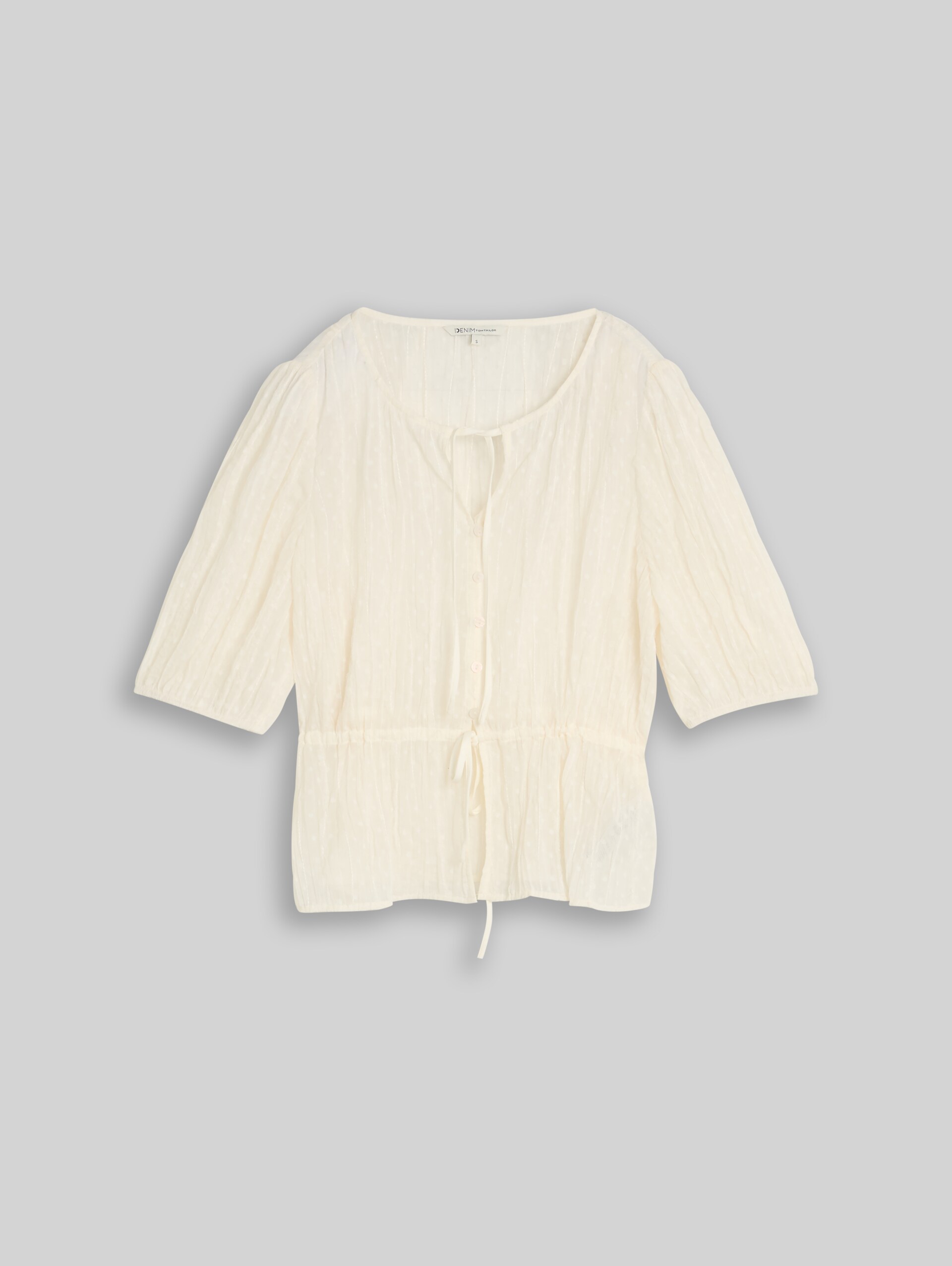 Bluse mit Schleifen - off white - Vorder-Produkt-Ansicht