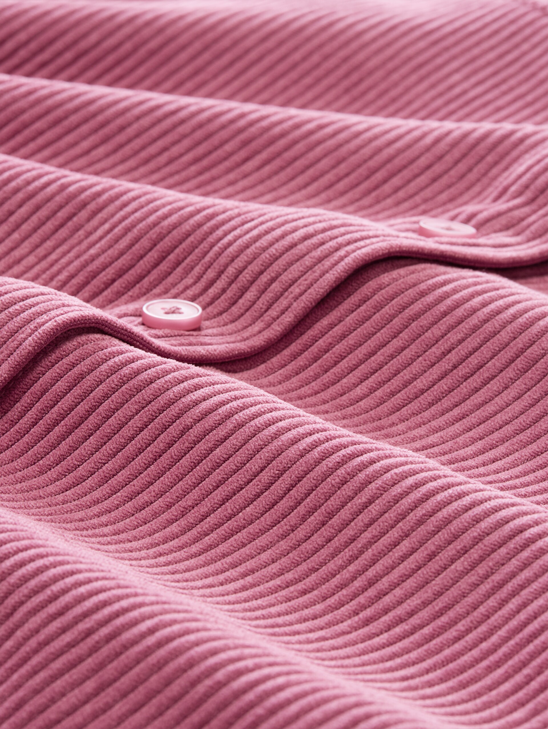 Boxy pasvorm blouse van ribfluweel - dusty berry - Materiaalweergave