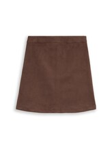 Ausgewählt, Mini-Rock in Wildleder-Optik von Tom Tailor, braun