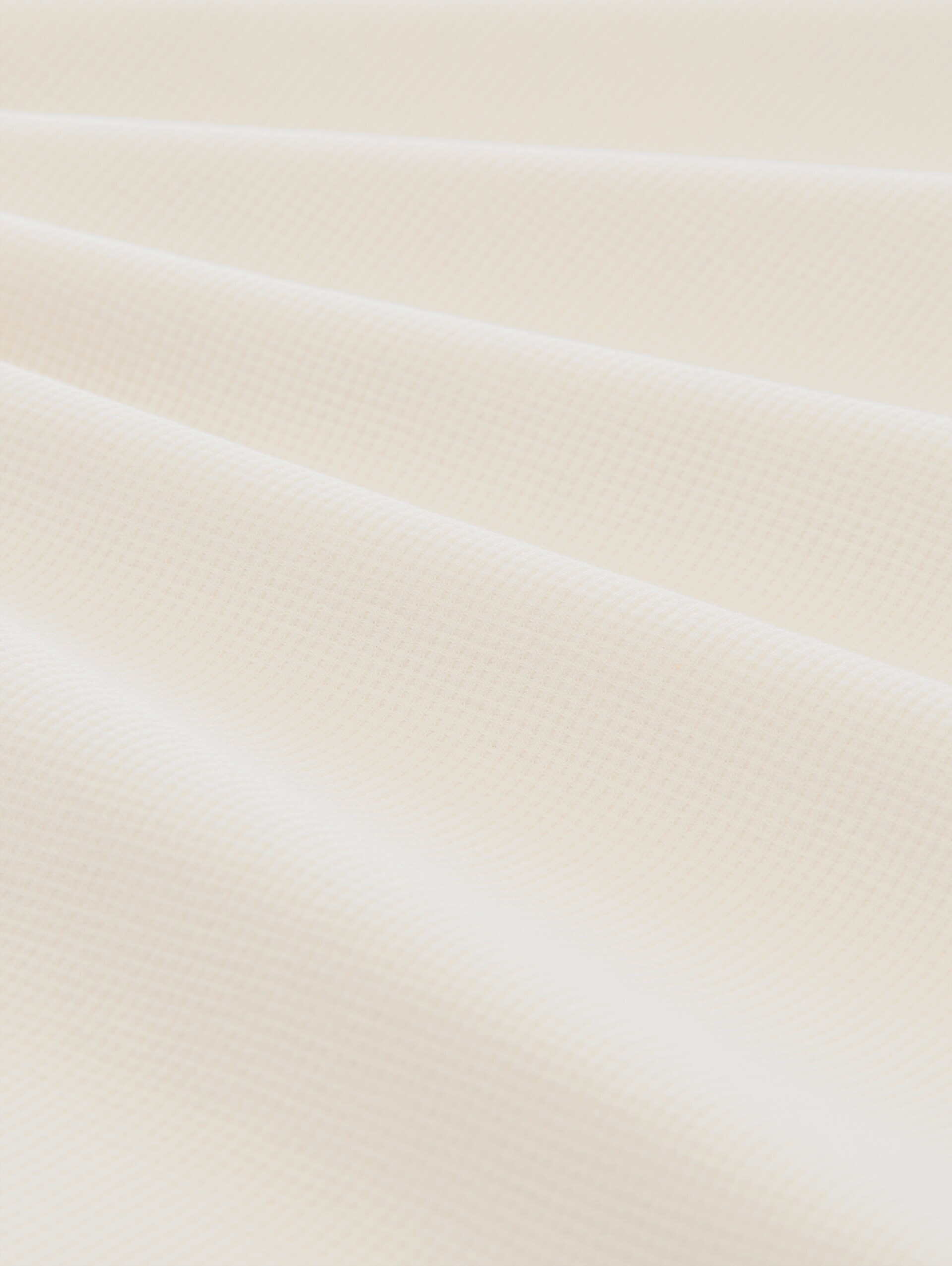 T-Shirt mit Waffelstruktur - Gardenia White - Material-Ansicht