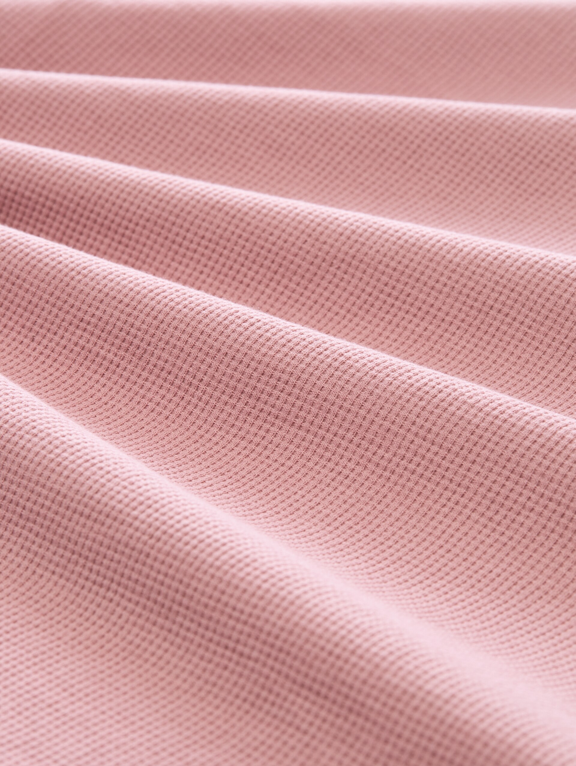 T-Shirt mit Waffelstruktur - dusty rose - Material-Ansicht