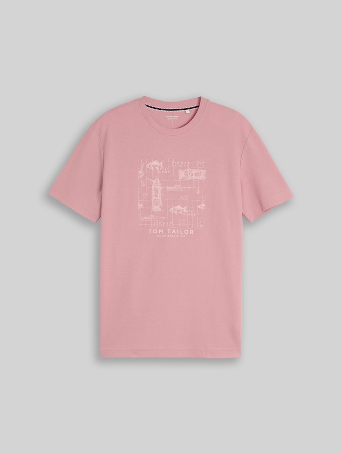 T-Shirt mit Waffelstruktur von Men, dusty rose